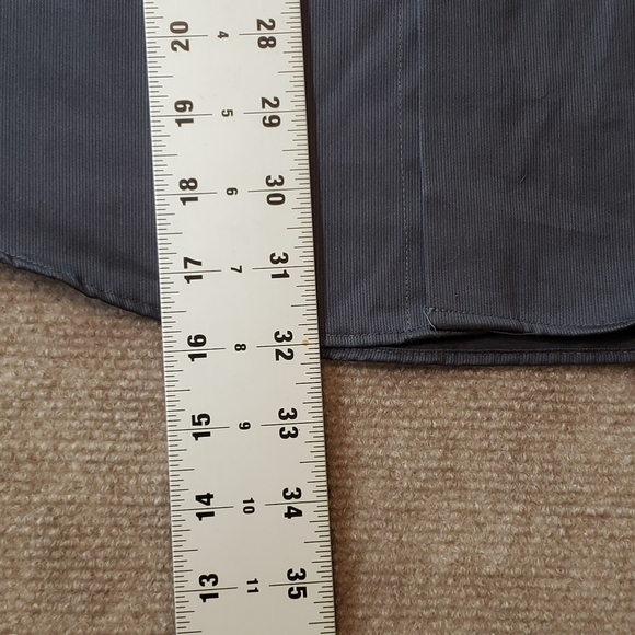 Calvin Klein Dress Shirt Mens 16 1/2 34/35 Gray Non-Iron Slim Fit Business - Picture 6 of 7